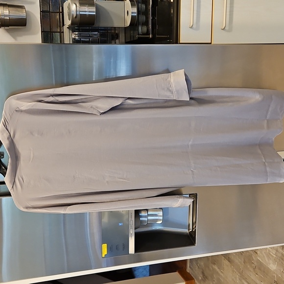 💕BAREFOOT DREAMS Washed Satin Piped Nightshirt Love Embroidery Dove Gray XL NWT - Picture 9 of 16